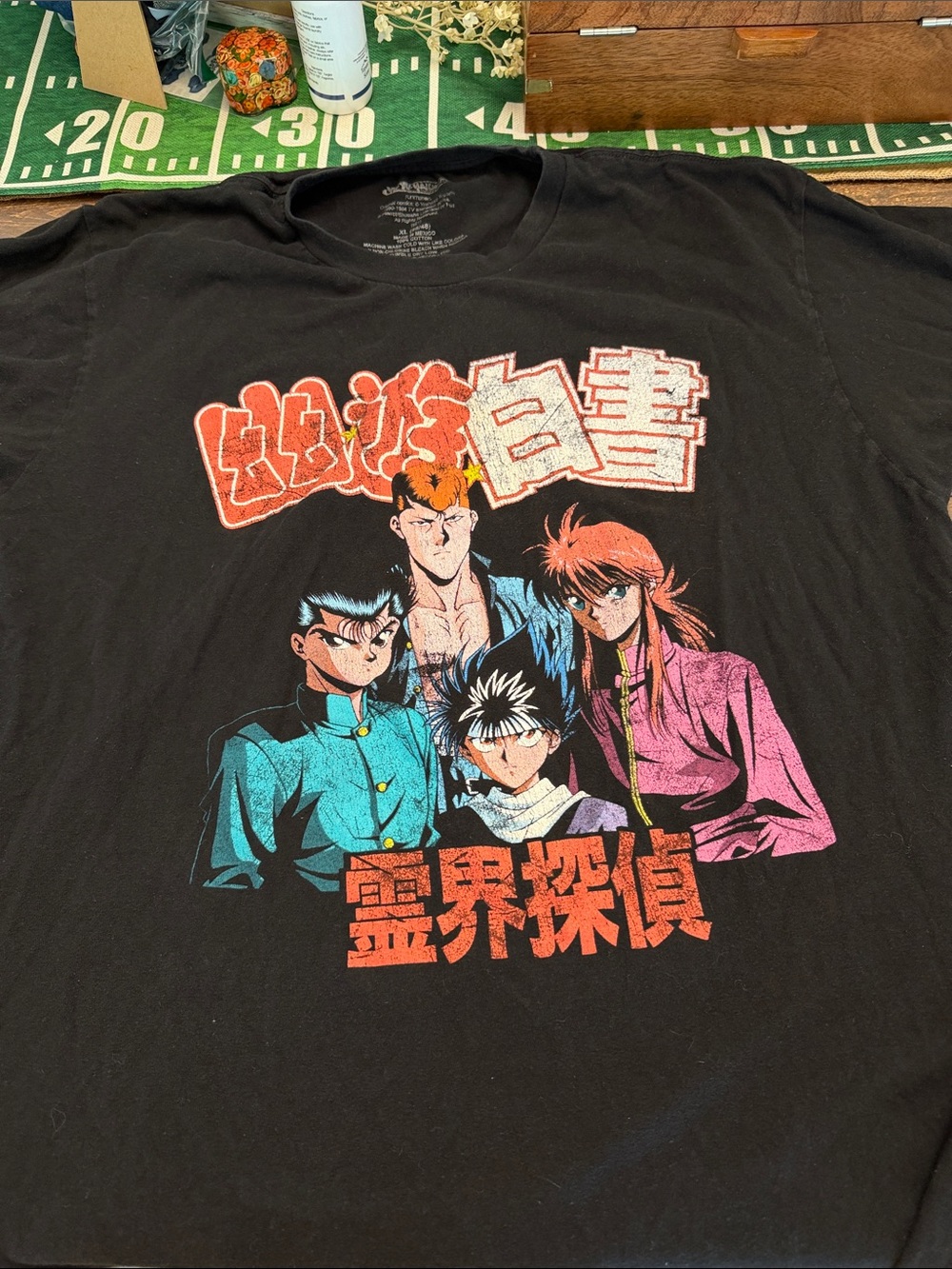 Yu Yu Hakusho Spirit Detective Graphic Anime Tee XL Black Funimation GUC - Picture 4 of 7